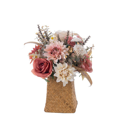 Elegant Wall-Mounted Cloud Song Floral Handcrafted Faux Flower Bouquet for Home Decor - Perfect for Weddings and Special Events | CF01449