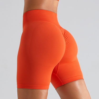 Seamless High Waisted Women s Yoga Pants Sculpting Quick Dry Peach Butt Shorts for Running and Fitness Comfort Style in Every Move