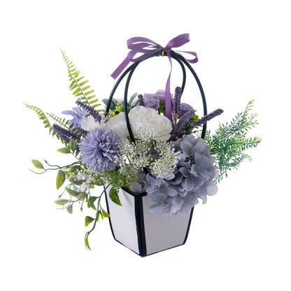 Serene Night Thoughts Floral Arrangement Set - Realistic Home Décor for Weddings, Handheld Bouquets, and Wall Decorations - CF01463