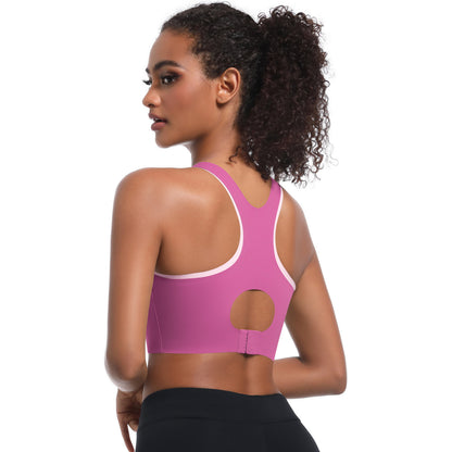 High Performance Back Support Yoga Sports Bra with Adjustable Straps Breathable Shock Absorbing Fitness Top for Running and Intense Workouts