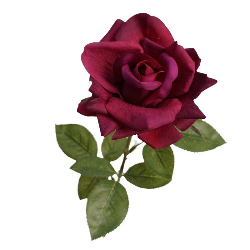 Luxurious Touch Moisturizing Faux Rose Décor - Perfect for Weddings, Home Decor, Table Arrangements & Photography Props | Single Stem Realistic Silk Flower