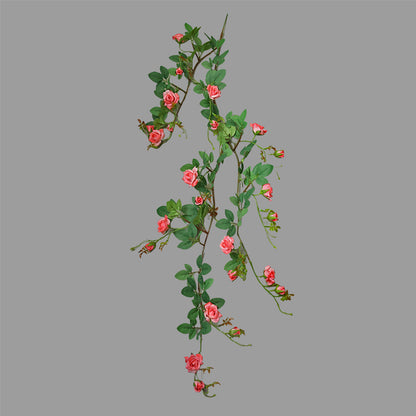 Stunning Faux Floral Decoration for Weddings – Triple Rose Vine Artificial Flowers for Elegant Event and Living Room Ceiling Decor