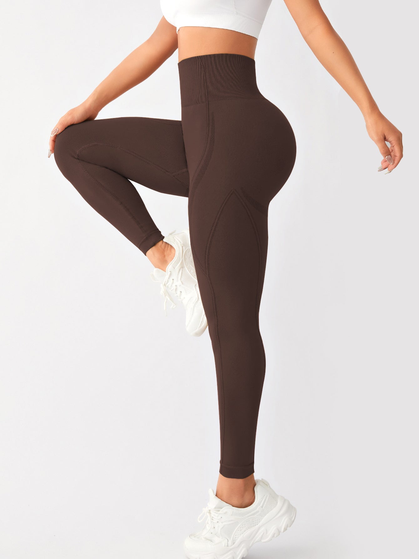 High Waisted Seamless Peach Yoga Pants for Women Tummy Control Butt Lifting and Breathable Outdoor Running and Workout Leggings