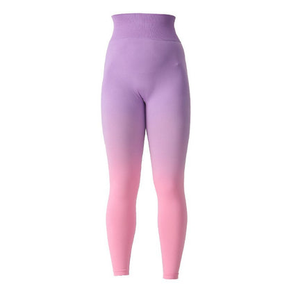 High Waisted Peach Butt Sculpting Fitness Leggings for Women Gradient Yoga Pants for Comfort Style