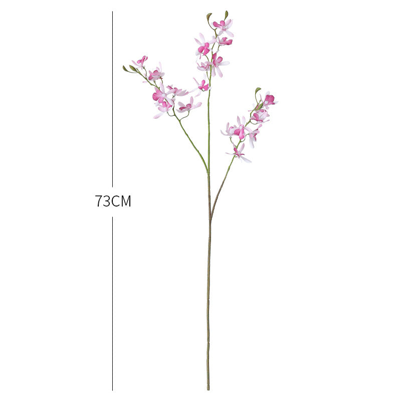 Mini 3-Pronged Butterfly Orchid Faux Flowers - Perfect for Wedding Decor, Photography Props, and Home Decoration