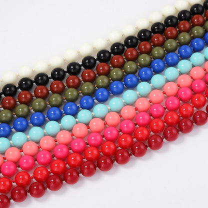 Bohemian Chic Multi-Color Beaded Layered Necklace - Versatile Geometric Design for Effortless Everyday Style