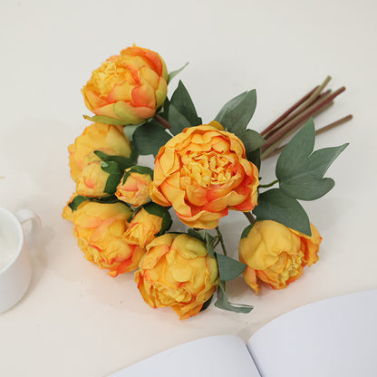 Luxury Faux French Peony Bouquet - Elegant Home Decor and Wedding Centerpiece for Stunning Floral Arrangements