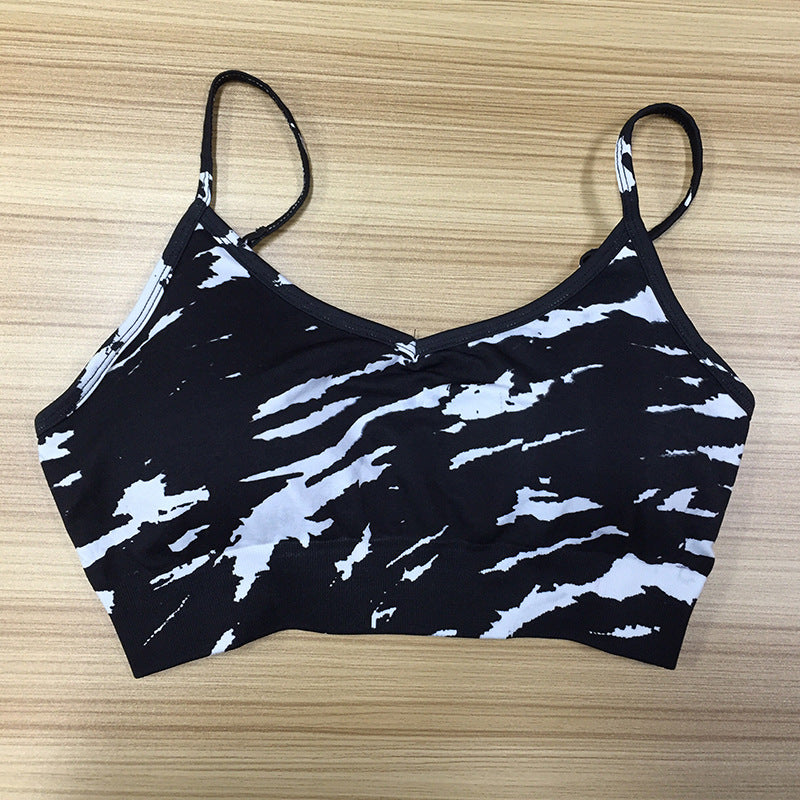 Camouflage Print Sports Bra for Women Comfortable and Supportive Activewear for Running Yoga and Fitness