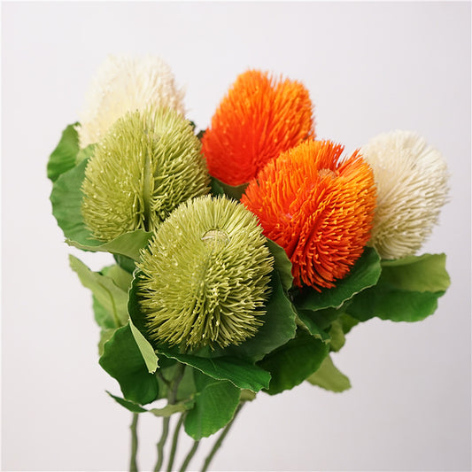 Stylish Artificial Single Stem Bankwood Flower for Japanese-Inspired Home Decor | Scandinavian Vintage Decorative Floral Piece | Realistic Plastic Fake Flower for Living Room Accent