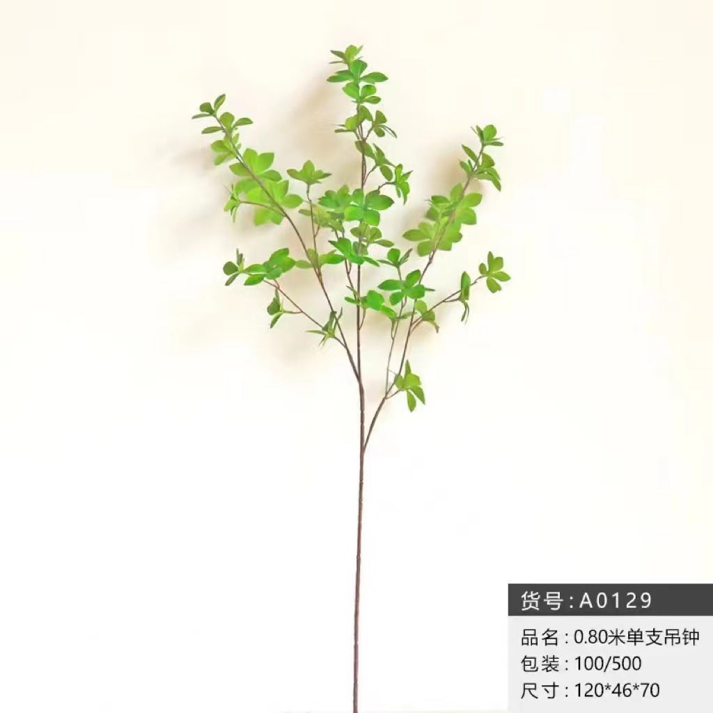 Realistic Japanese Bell Flower Stem - Trendy Multi-Petal Seven-Star Leaf Floor Plant for Boho Home Decor