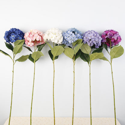 Realistic Single Stem Hydrangea Silk Flower - Elegant Indoor Floor Decoration for Weddings and Events