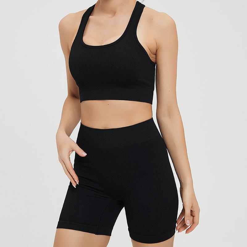 High Waisted Peach Butt Yoga Set for Women Crop Top and Running Shorts Combo for Outdoor Fitness and Workout Sessions