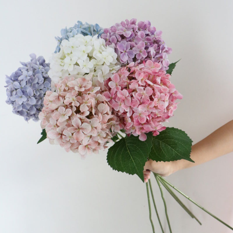 Single Faux Hydrangea Lollipop - Perfect for Weddings and Home Decor - Stunning Silk Flower Decoration for Aisles and Reception Areas