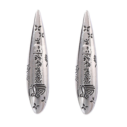 Chic Luxe -Shaped Engraved Earrings for a Sophisticated Look | Unique Minimalist Design for Effortless Style