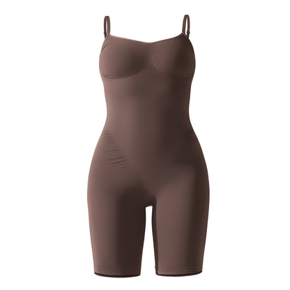 Seamless Peach Butt One Piece Yoga Bodysuit Slimming Gymwear with Beautiful Back Design for Comfort and Performance