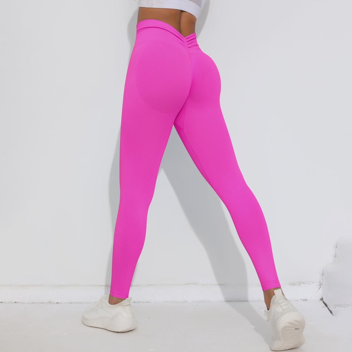 High Waisted Seamless Knitted Peach Lifting Leggings for Women for Outdoor Running Gym Workouts and Yoga Classes