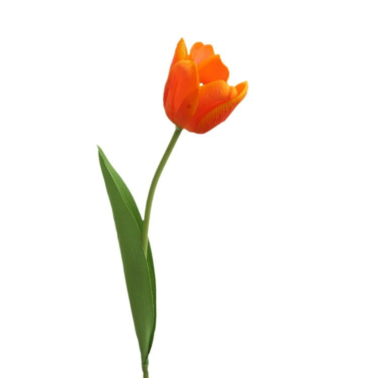 Lifelike Single Stem Tulip - Perfect for Home Decor, Living Room & Dining Table Centerpiece - Moisture-Resistant Touch-Sensitive Faux Floral Arrangement