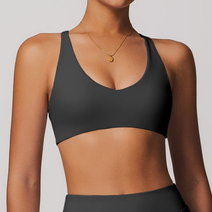 Soft Brushed Seamless Sports Bra for Women for Yoga Running and Fitness Outerwear Top 8863