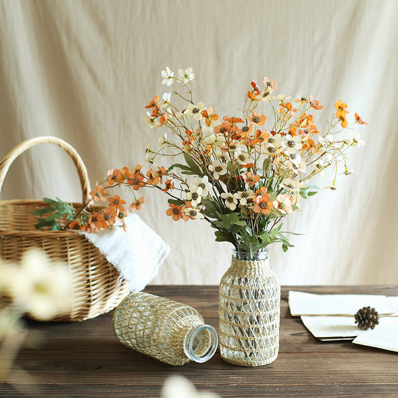 Stunning Faux Flower Arrangement for Living Room & Dining Table - Vibrant Artificial Floral Decor, Perfect for Rustic Farmhouse Style and Photography Props