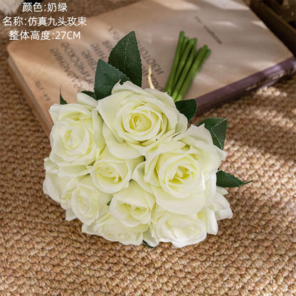 Realistic Artificial Rose Bouquet for Weddings - Stunning Faux Flower Handheld Arrangements Perfect for Home Décor and Event Decoration