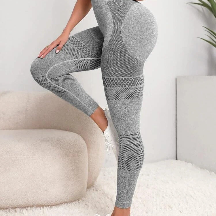 8 Color Seamless Hollow Out High Waist Leggings for Women Sculpting Butt Lifting Workout Pants for Running and Yoga