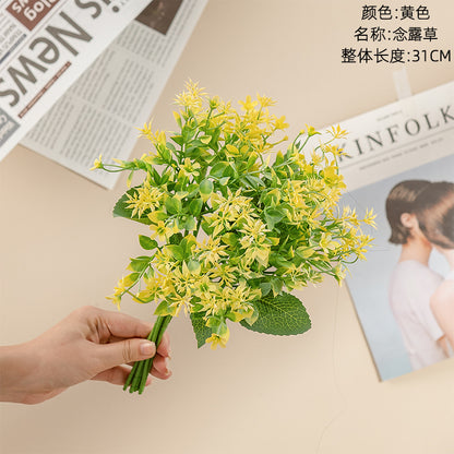 Realistic Artificial Flower Decoration with Greenery - Elegant Faux Floral Arrangement for Weddings and Events - INS Style - Model MW81107