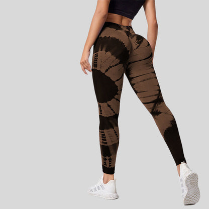 High Waisted Tie Dye Butt Lifting Leggings for Fat Burning for Yoga and Intense Workouts