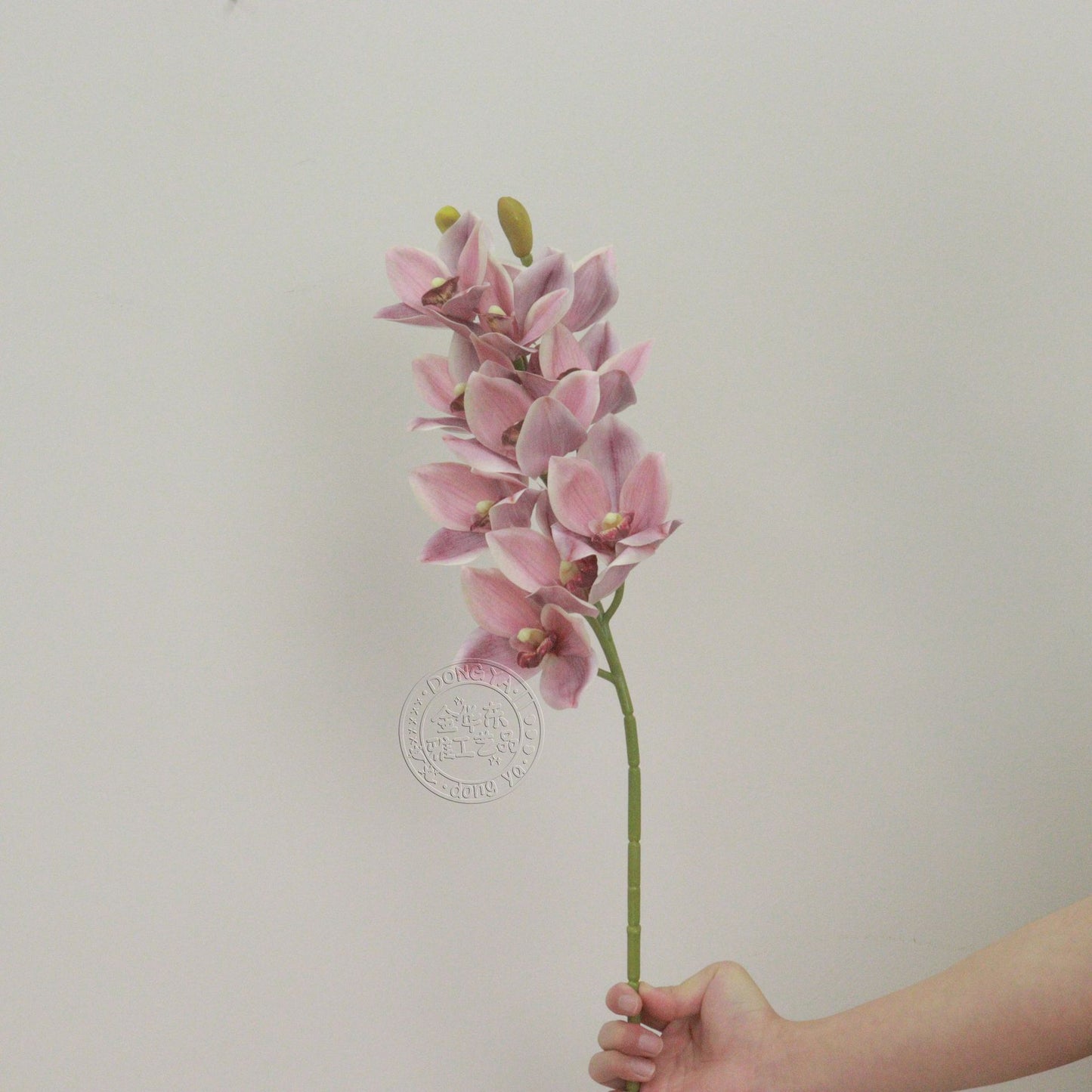 Realistic 3D Touch Orchid: Stunning Silk Flower Arrangement for Home and Wedding Décor - Single Stem Faux Orchid with Lifelike Texture