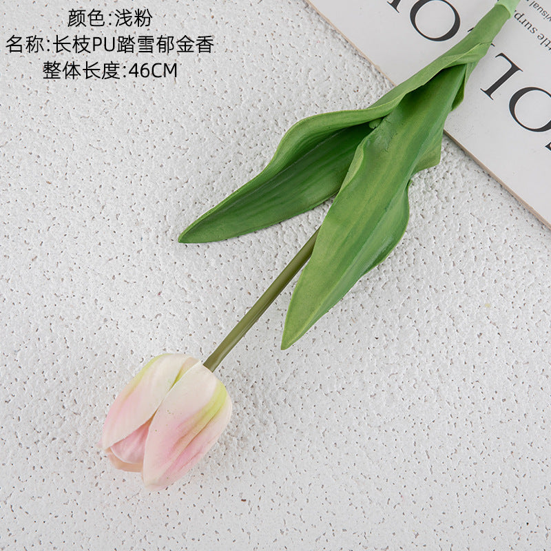 Elegant PU Tulip Artificial Flowers for Home Decor and Wedding Bouquets - Gorgeous and Realistic Design | Perfect for Special Occasions | Model MW54102