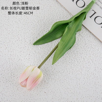 Elegant PU Tulip Artificial Flowers for Home Decor and Wedding Bouquets - Gorgeous and Realistic Design | Perfect for Special Occasions | Model MW54102