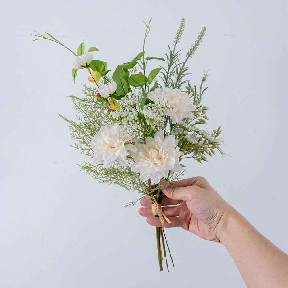 Stunning Sunset-Inspired Artificial Flower Bouquet - Elegant Decorative Faux Roses for Handheld Arrangements and Wall Décor - Perfect for Weddings, Home, and Events (Model CF01429)