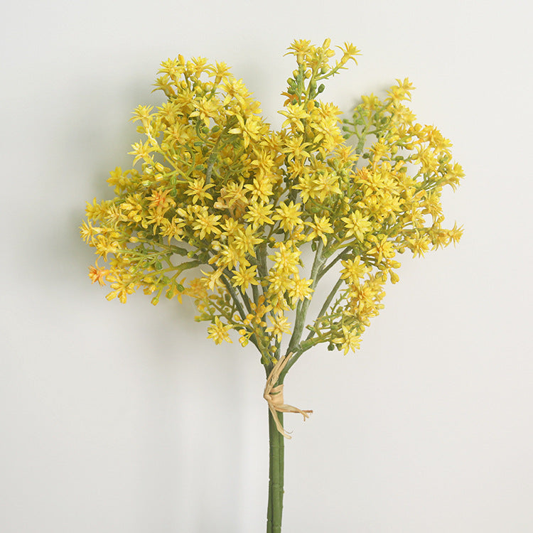 Elegant Simulated Flower Bouquet – Chic and Contemporary Decorative Arrangement for Home and Dining Spaces Featuring Exquisite Millet Flowers