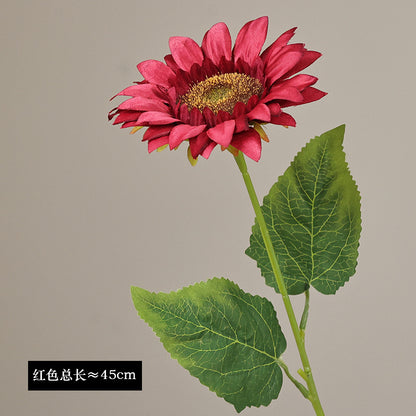 Realistic Single Stem Sunflower - Beautiful Home Décor Accent, Perfect for Living Room and Wedding Decorations, High-Quality Artificial Floral Arrangement