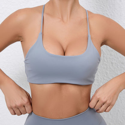 Cross Back Sports Bra for Women Moisture Wicking Yoga Top Running Fitness Bra Soft Durable Fabric for Comfort and Support