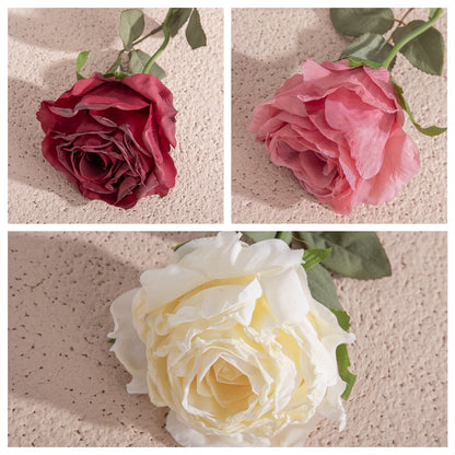 Stunning INS Style Wedding-Dry Burned Large Rose Artificial Flower - Perfect for Home Decoration | YC1021 - Durable, Elegant, and Versatile Floral Accent for Any Occasion