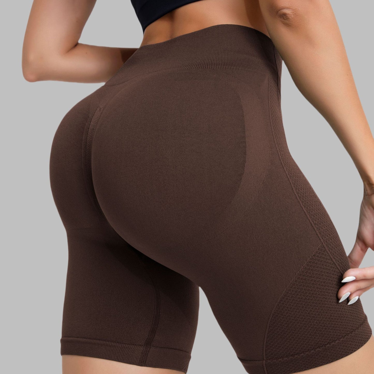 Seamless Tummy Control High Waisted Women s Workout Shorts Stretchy Outdoor Fitness Leggings for Yoga Cycling and Morning Runs