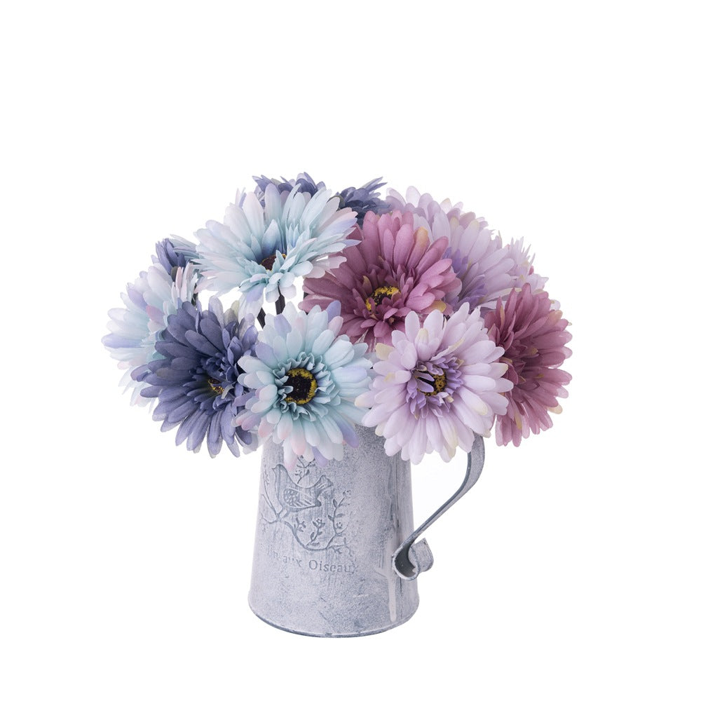 Realistic Faux Flower Bouquet Featuring African Daisies - Perfect for Home Decor, Weddings, and Handheld Arrangements - Model GF16183A