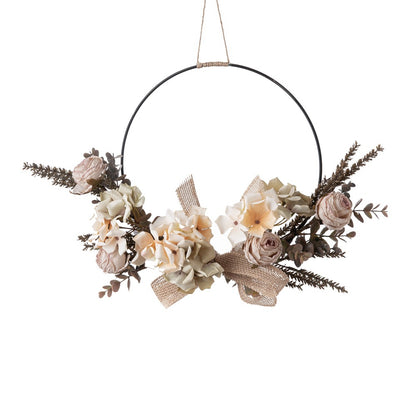 Elegant Rose-Inspired Half-Circle Faux Flower Bouquet for Home Décor – Perfect for Weddings, Interior Accents, and Wall Decorations (Model CF01234A)