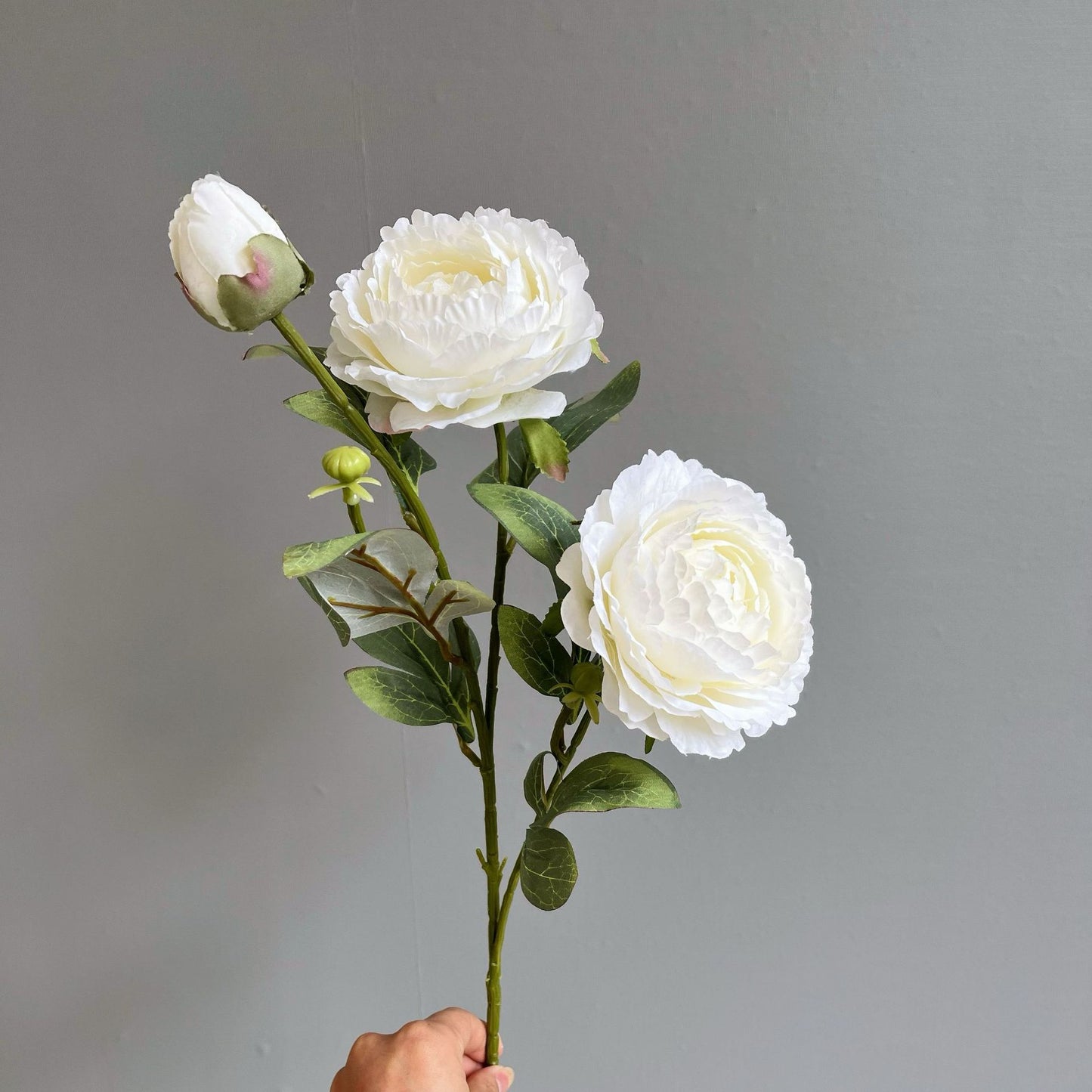 Realistic 3-Head Peony Artificial Flowers – Stunning Faux Floral Decor for Home, Photography Props, and Soft Furnishings