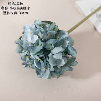 Realistic Miniature Hydrangea Faux Flowers - Stunning Green Decorative Plants for Weddings & Events - INS Style Craftsmanship MW52664