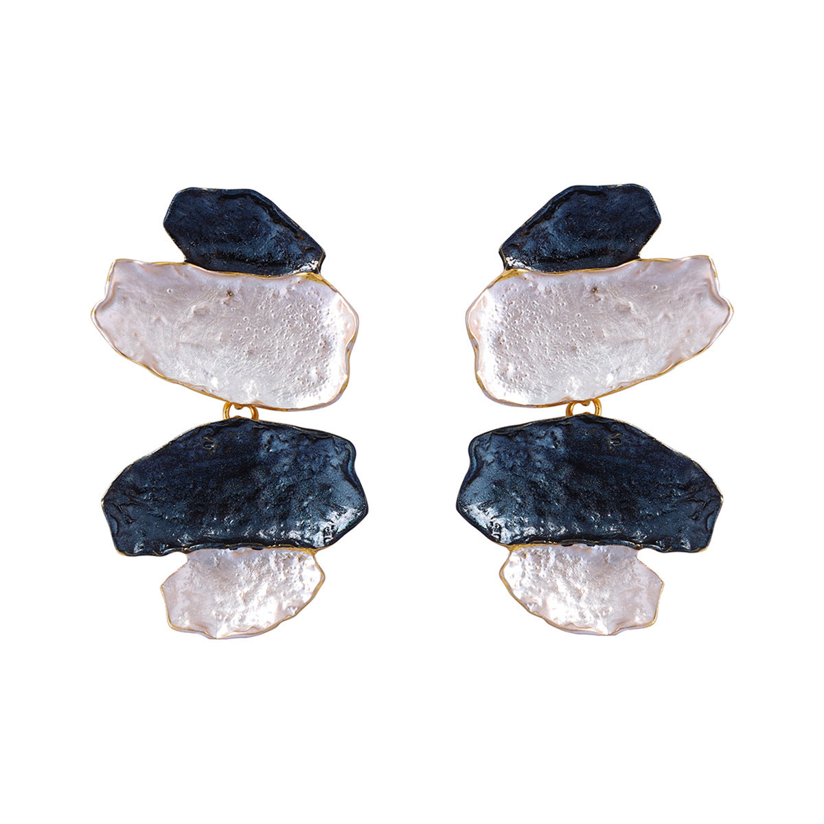 Stylish Minimalist Geometric Alloy Leaf Dangle Earrings – Chic Lightweight Luxury Jewelry for Women
