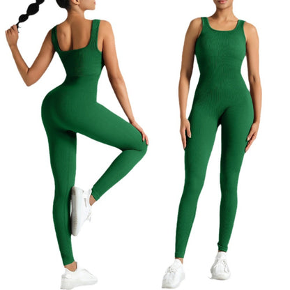 Seamless Outdoor Knitted Bodysuit High Waisted Yoga Jumpsuit for Comfort and Flexibility for Fitness Workouts and Athleisure