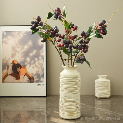 Realistic Olive Fruit Decorative Artificial Floral Arrangement – Perfect for Home Décor, Living Room Centerpieces, and Dining Table Accents