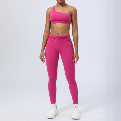 Peach Lift Activewear Set for Women Wrinkle Resistant Yoga Outfit with Built in Padding for Enhanced Comfort and Support for Running Gym Workouts and Fitness Training