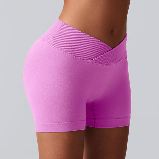 Women's Quick Dry Running Shorts for Gym Seamless Color Block Yoga Shorts for Breathable Comfort Peach Butt Lifting Design for Workouts