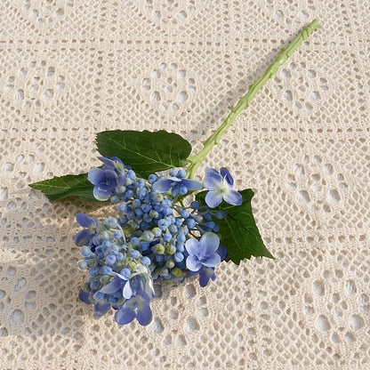 Realistic Hydrangea Flower Bouquet - Short Stem Faux Hydrangea Blooms for Home Decor, Wedding Decorations, Photography Props & Event Styling