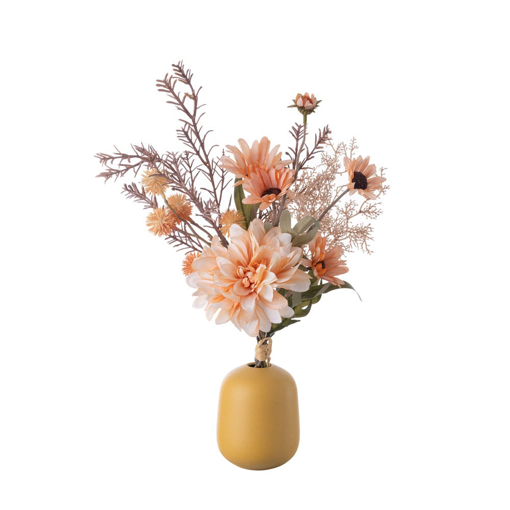 Stunning Faux Dahlia Bouquet by Xiao Dong - Perfect for Wedding Celebrations & Home Décor, Elegant Wall Hanging Decoration CF01389