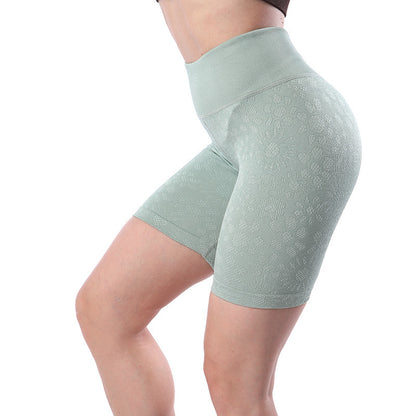 Seamless High Waisted Women's Peach Butt Lifting Yoga Shorts Printed 5 Inch Workout Fitness Pants for Comfort and Support