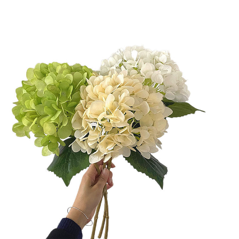 Realistic Hydrangea Faux Flower Bouquet – Soft Touch Floral Arrangement for Weddings and Home Decor – Perfect Table Centerpiece and Stunning Event Decoration