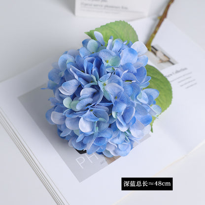 Single Stem Silk Fabric Hydrangea Flower - High-Quality Artificial Floral Decor for Home, Weddings, and Photography Props